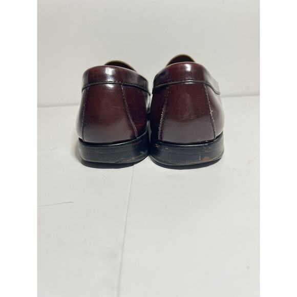 Bass Men's EUC Cherry Leather Penny Loafer Slip On Shoe Classic Size 12 M - Picture 4 of 6